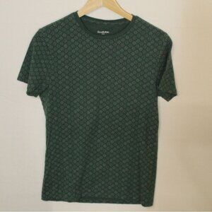 Goodfellow Men's Standard T-shirt Green Patterned Size Small